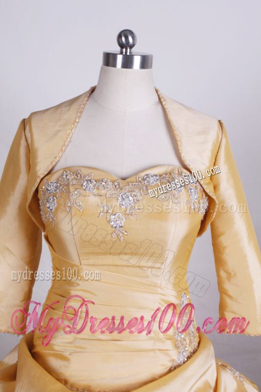 Beaded Appliques and Pick-ups Style Sweet 16 Dresses with Jacket